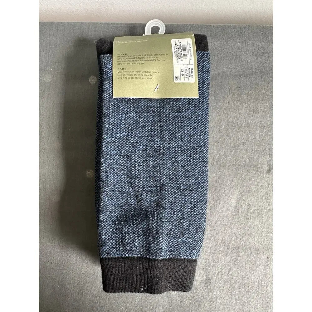 Goodfellow & Co. Crew Socks NEW Set Of Three Blue Yellow Men’s Sz 6-12